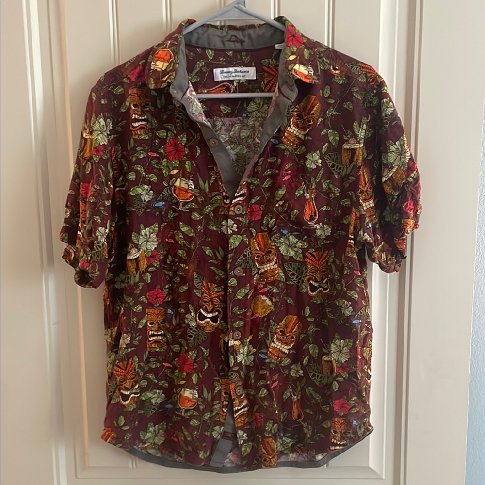 Hawaiian Tiki Print Shirt